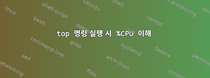 top 명령 실행 시 %CPU 이해