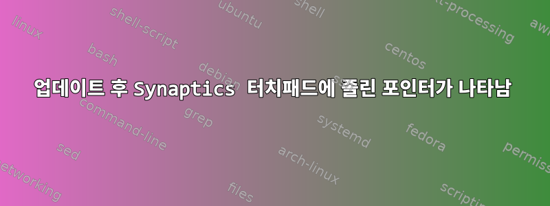 업데이트 후 Synaptics 터치패드에 졸린 포인터가 나타남