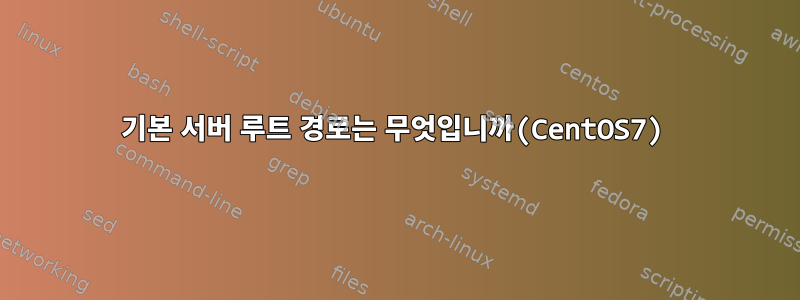 기본 서버 루트 경로는 무엇입니까(CentOS7)