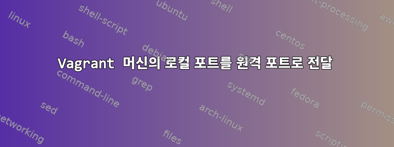 Vagrant 머신의 로컬 포트를 원격 포트로 전달