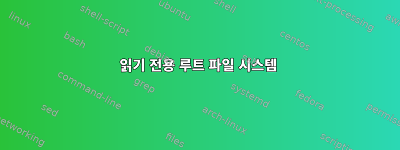 읽기 전용 루트 파일 시스템