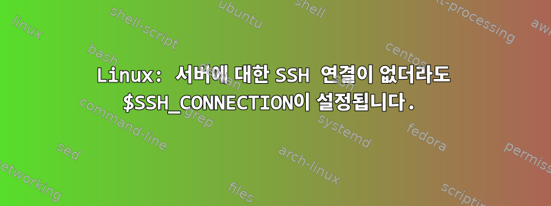 Linux: 서버에 대한 SSH 연결이 없더라도 $SSH_CONNECTION이 설정됩니다.