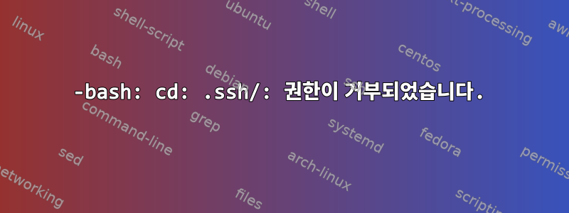 -bash: cd: .ssh/: 권한이 거부되었습니다.