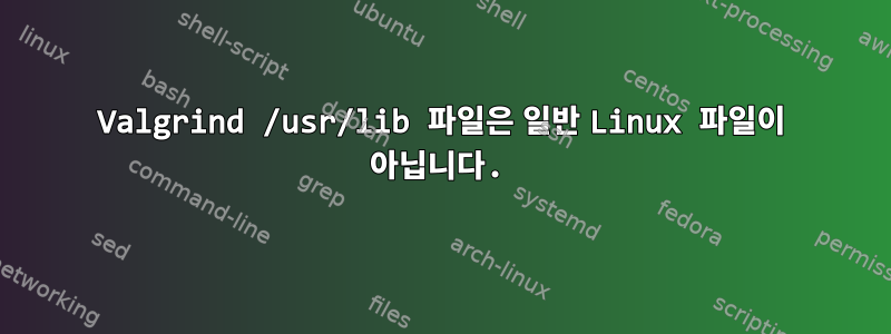 Valgrind /usr/lib 파일은 일반 Linux 파일이 아닙니다.