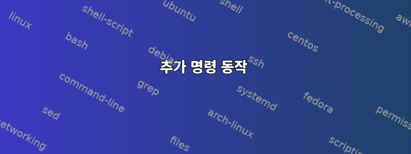 추가 명령 동작