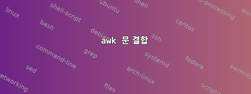 awk 문 결합