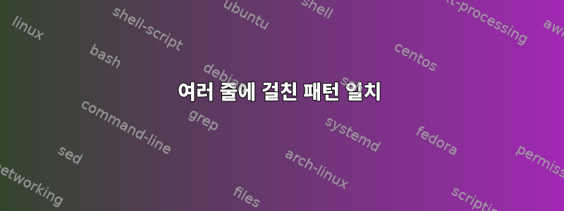 여러 줄에 걸친 패턴 일치