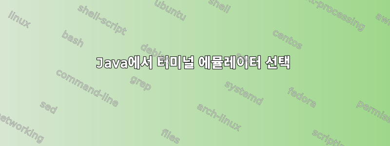 Java에서 터미널 에뮬레이터 선택