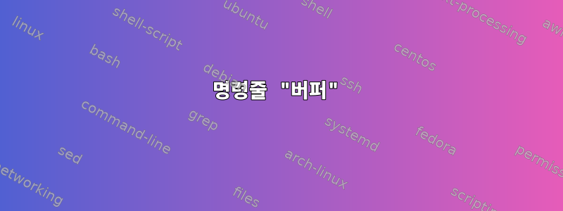 명령줄 "버퍼"