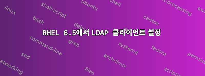 RHEL 6.5에서 LDAP 클라이언트 설정