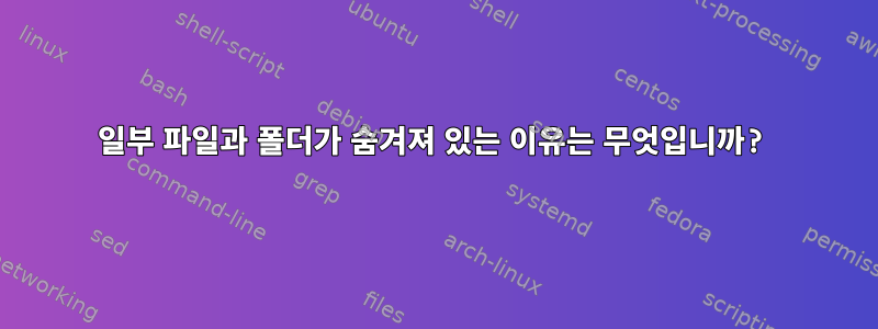 일부 파일과 폴더가 숨겨져 있는 이유는 무엇입니까?