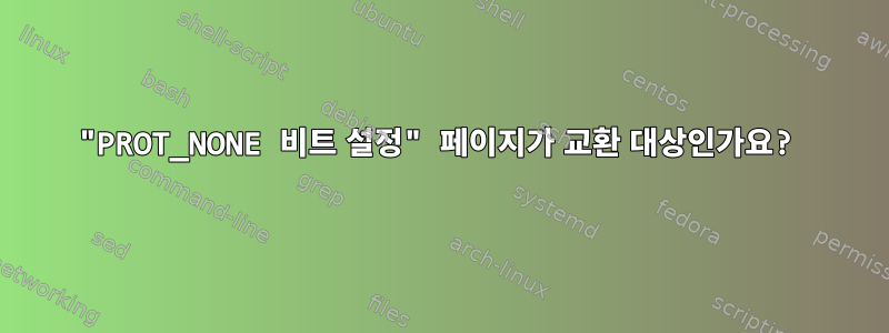 "PROT_NONE 비트 설정" 페이지가 교환 대상인가요?