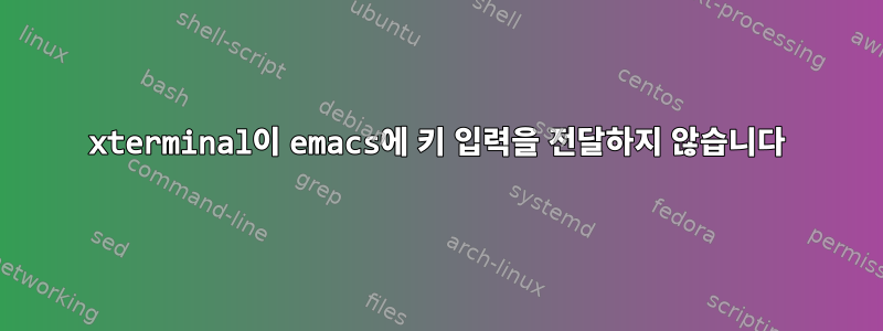 xterminal이 emacs에 키 입력을 전달하지 않습니다