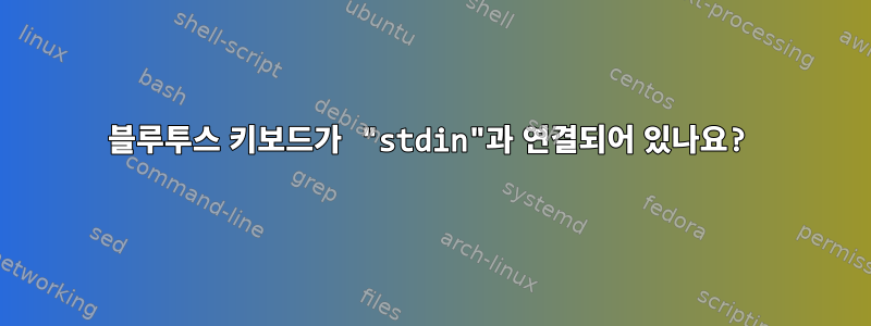 블루투스 키보드가 "stdin"과 연결되어 있나요?