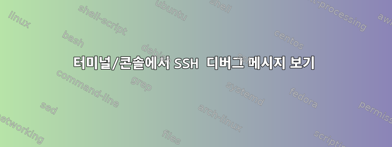 터미널/콘솔에서 SSH 디버그 메시지 보기