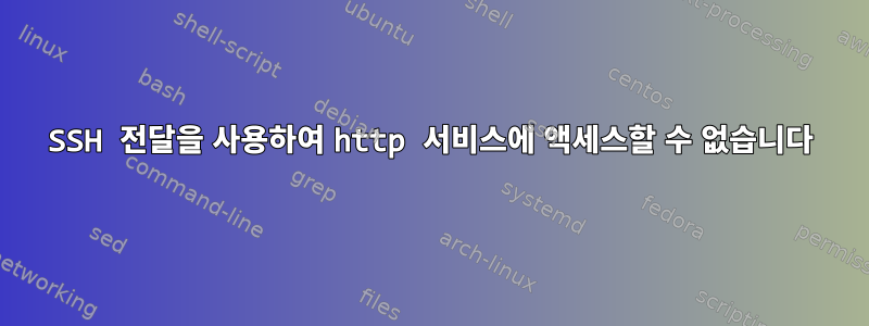 SSH 전달을 사용하여 http 서비스에 액세스할 수 없습니다