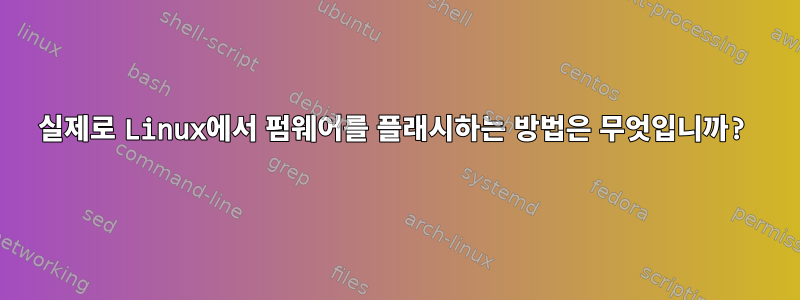 실제로 Linux에서 펌웨어를 플래시하는 방법은 무엇입니까?