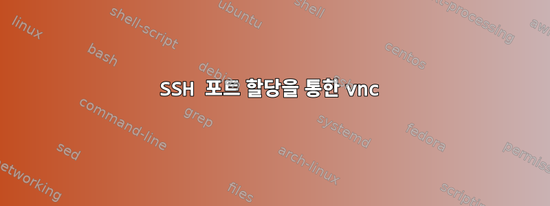 SSH 포트 할당을 통한 vnc