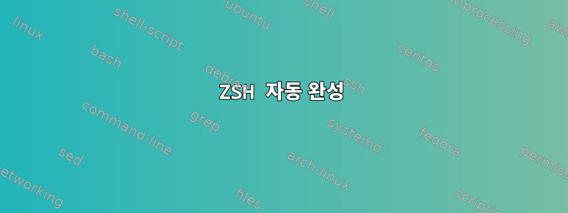 ZSH 자동 완성