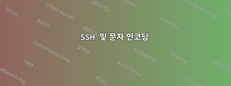 SSH 및 문자 인코딩