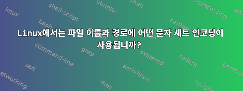 Linux에서는 파일 이름과 경로에 어떤 문자 세트 인코딩이 사용됩니까?