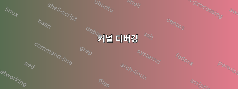 커널 디버깅