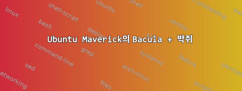 Ubuntu Maverick의 Bacula + 박쥐