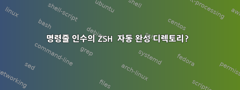 명령줄 인수의 ZSH 자동 완성 디렉토리?