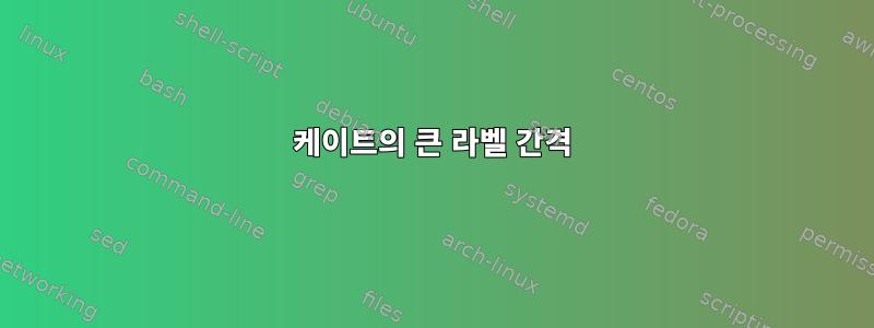 케이트의 큰 라벨 간격