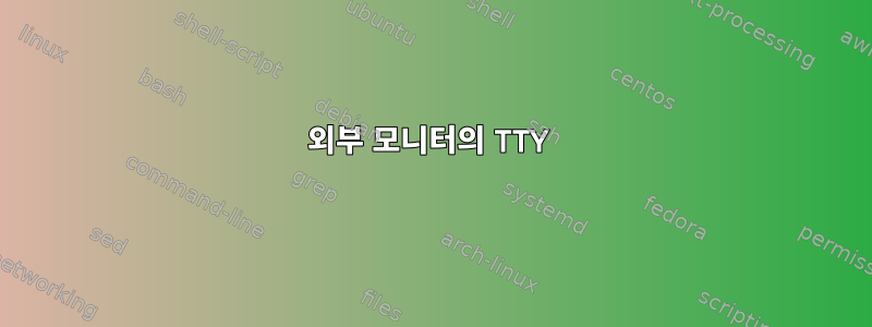 외부 모니터의 TTY