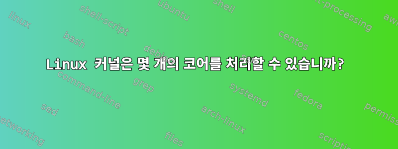 Linux 커널은 몇 개의 코어를 처리할 수 있습니까?