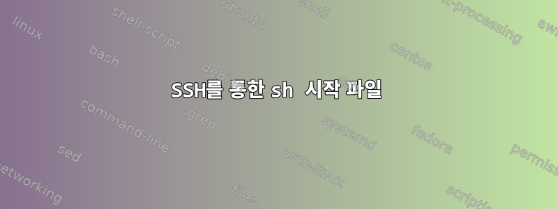 SSH를 통한 sh 시작 파일