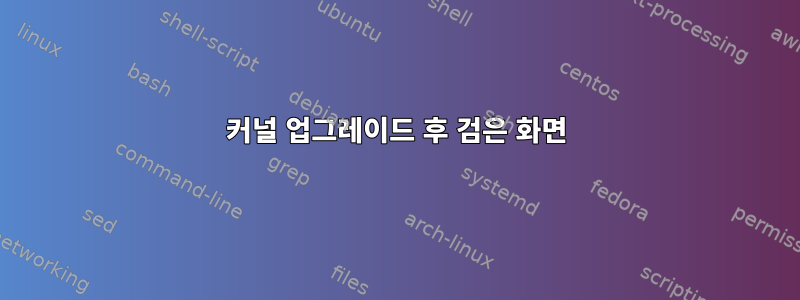 커널 업그레이드 후 검은 화면