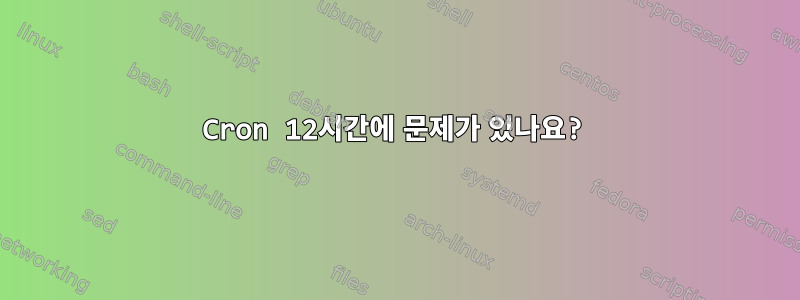 Cron 12시간에 문제가 있나요?