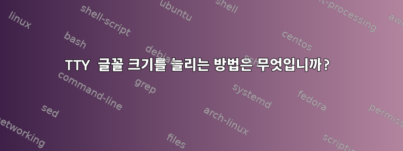 TTY 글꼴 크기를 늘리는 방법은 무엇입니까?