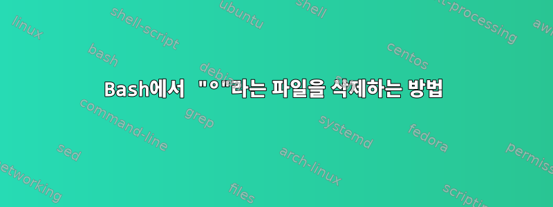 Bash에서 "°"라는 파일을 삭제하는 방법