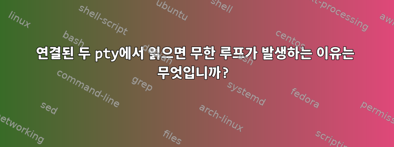 연결된 두 pty에서 읽으면 무한 루프가 발생하는 이유는 무엇입니까?