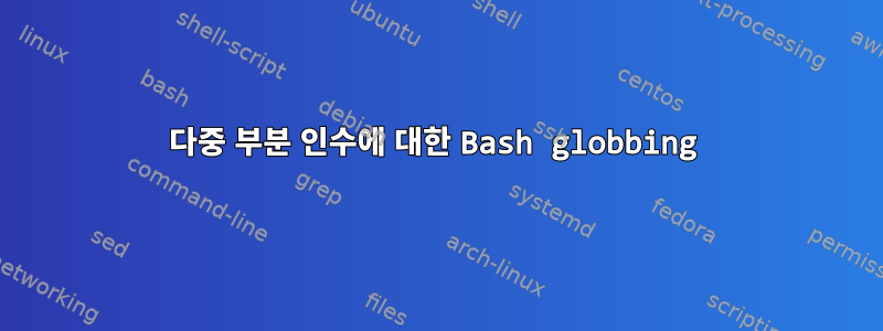 다중 부분 인수에 대한 Bash globbing