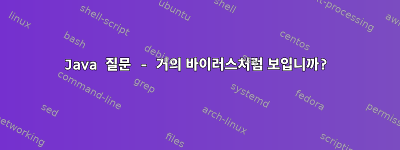 Java 질문 - 거의 바이러스처럼 보입니까?