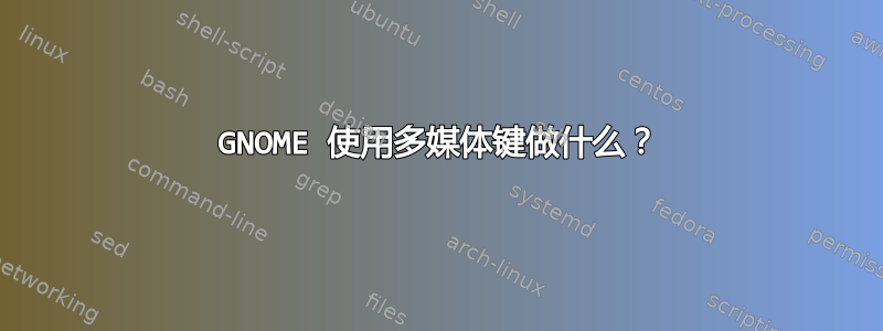 GNOME 使用多媒体键做什么？