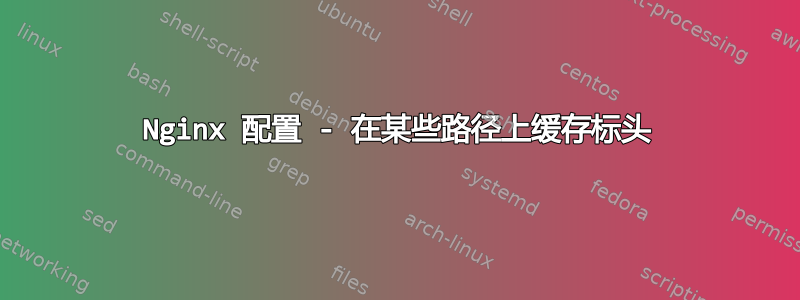 Nginx 配置 - 在某些路径上缓存标头