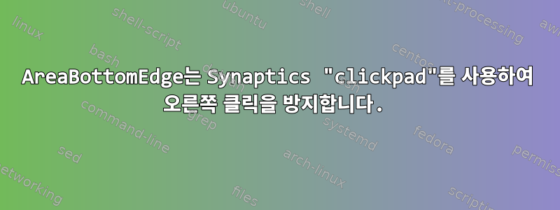 AreaBottomEdge는 Synaptics "clickpad"를 사용하여 오른쪽 클릭을 방지합니다.