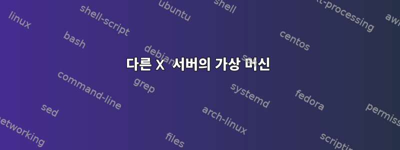 다른 X 서버의 가상 머신