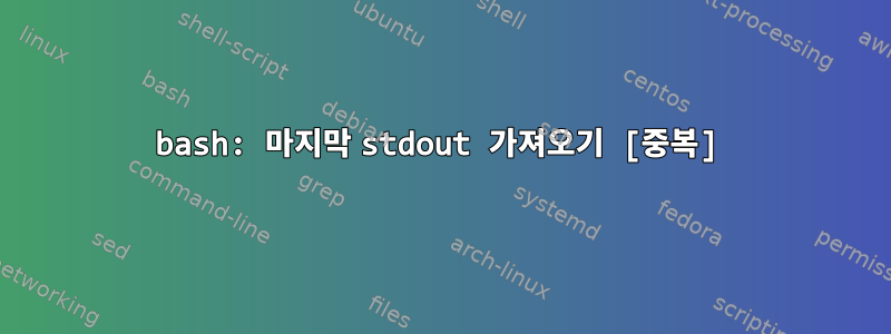 bash: 마지막 stdout 가져오기 [중복]