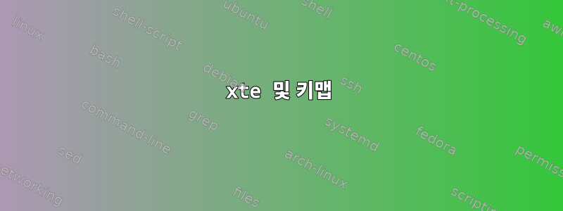 xte 및 키맵