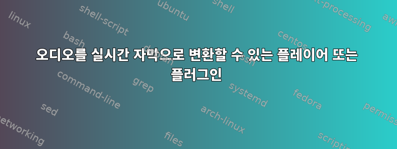 오디오를 실시간 자막으로 변환할 수 있는 플레이어 또는 플러그인