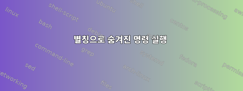 별칭으로 숨겨진 명령 실행