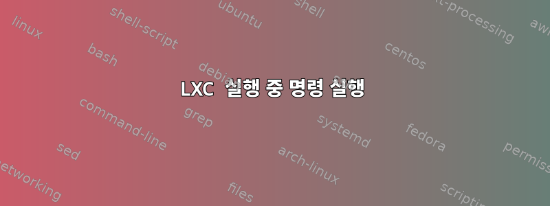 LXC 실행 중 명령 실행