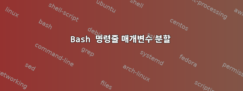 Bash 명령줄 매개변수 분할