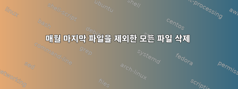 매월 마지막 파일을 제외한 모든 파일 삭제